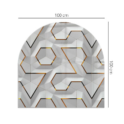 Stiklas po židiniu pusiau ovalios Geometrinis 3D raštas
