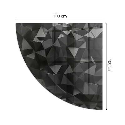 Apsauginis židinio stiklas ketvirčiai Trimatė geometrija