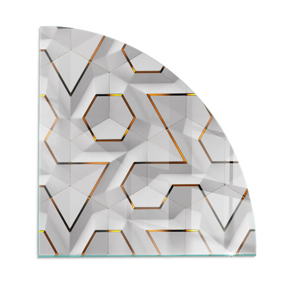 Apsauginis stiklas po židiniu ketvirčiai Geometrinis 3D raštas