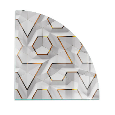 Apsauginis stiklas po židiniu ketvirčiai Geometrinis 3D raštas