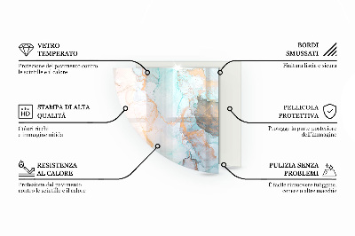 Apsauginis stiklas po židiniu ketvirčiai Geometrinis 3D raštas