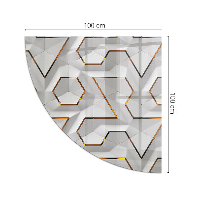 Apsauginis stiklas po židiniu ketvirčiai Geometrinis 3D raštas