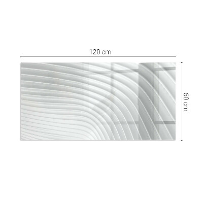 Apsauginis židinio stiklas stačiakampis Subtilių linijų bangos