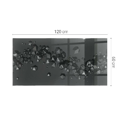 Židinio stiklas stačiakampis Abstraktus kietųjų dalelių debesis