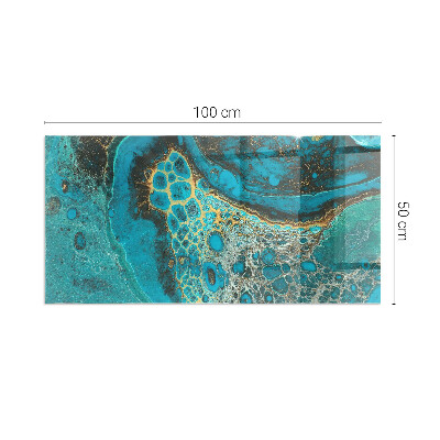 Židinio stiklas stačiakampis Abstraktus organinis raštas