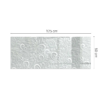 Apsauginis židinio stiklas stačiakampis Elegantiškas augalų raštas