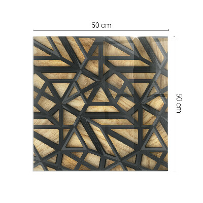 Židinio stiklas stačiakampis Geometrija su medžiu