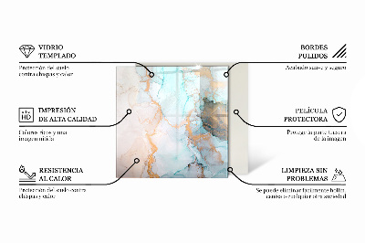 Apsauginis židinio stiklas stačiakampis Geometrinis 3D raštas