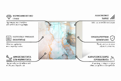 Apsauginis židinio stiklas stačiakampis Geometrinis 3D raštas