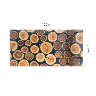Židinio stiklas stačiakampis Dėžutė su pjaustyta mediena
