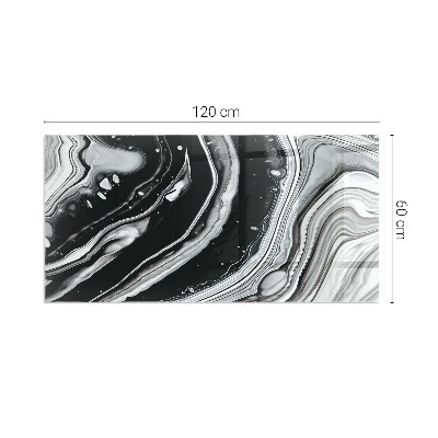 Židinio stiklas stačiakampis Abstrakčios bangos ir linijos