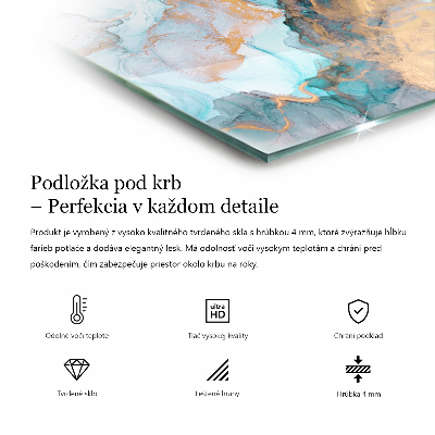 Židinio stiklas stačiakampis Elegantiškos tekstūros lapai