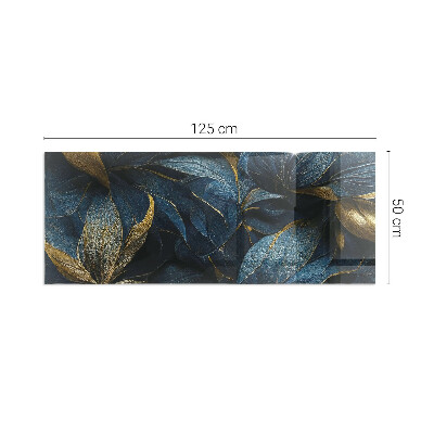 Židinio stiklas stačiakampis Elegantiškos tekstūros lapai