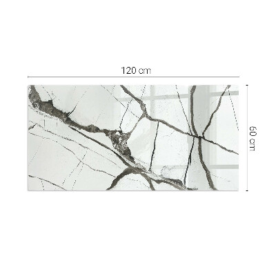 Židinio stiklas stačiakampis Marmuro venų raštas