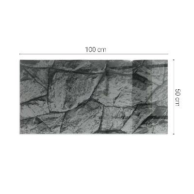 Apsauginis židinio stiklas stačiakampis Natūralaus akmens raštas