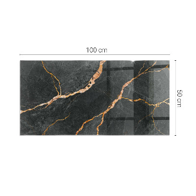 Židinio stiklas stačiakampis Elegantiškas marmuras su gyslomis