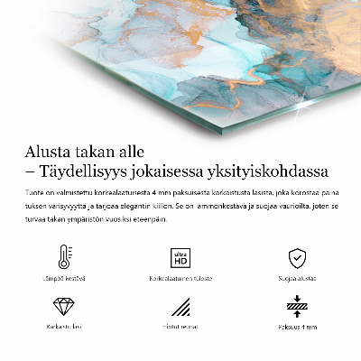 Apsauginis židinio stiklas stačiakampis Gėlių puokštė išsamiai