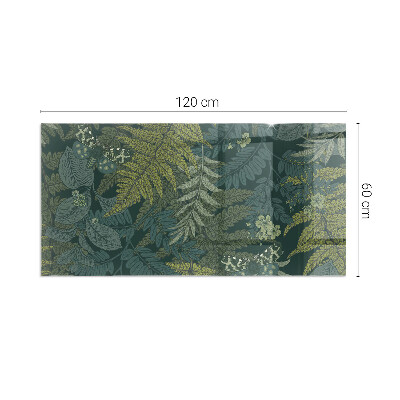 Židinio stiklas stačiakampis Augalų motyvai su drugeliais