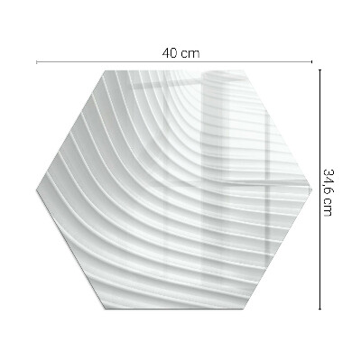Židinio stiklo plokštė šešiakampis Subtilių formų bangos