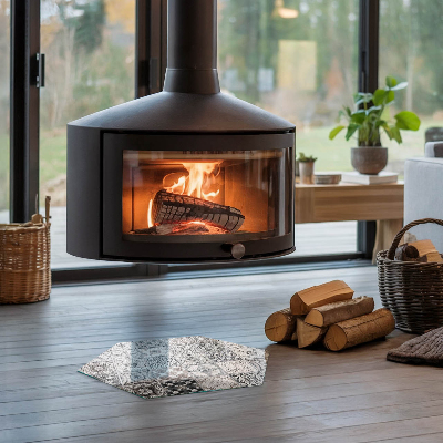 Apsauginis stiklas po židiniu šešiakampis Plytelių dekoratyviniai raštai