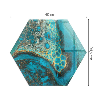 Židinio stiklas šešiakampis Organinis raštas abstrakčiu stiliumi