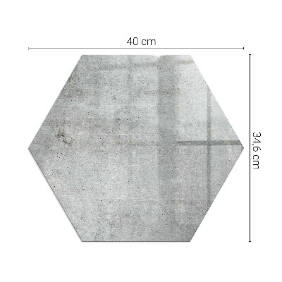 Židinio stiklas šešiakampis Neapdoroto betono raštas