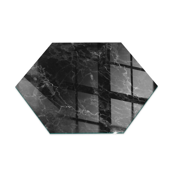 Stiklas po židiniu šešiakampis Stilingas marmuro motyvas