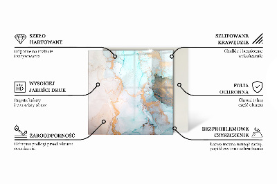 Stiklas po židiniu šešiakampis Stilingas marmuro motyvas