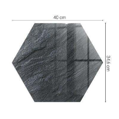 Židinio stiklo plokštė šešiakampis Uolinės struktūros raštas