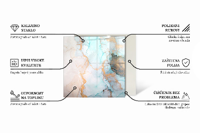 Stiklas po židiniu šešiakampis Abstraktus tekstūros motyvas