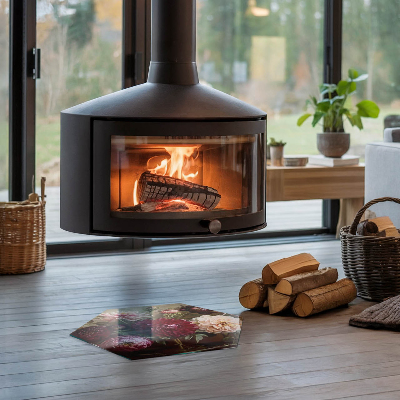 Apsauginis stiklas po židiniu šešiakampis Gėlių detalės pilnai žydinčios