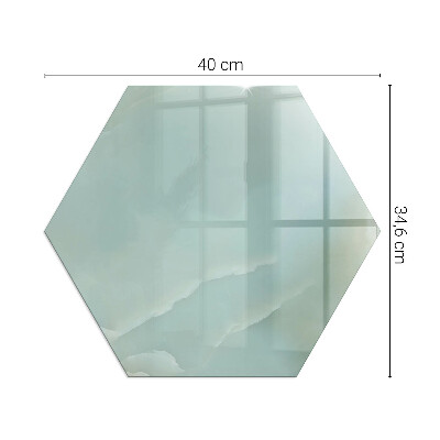 Židinio stiklas šešiakampis Subtilių atspalvių marmuro motyvas