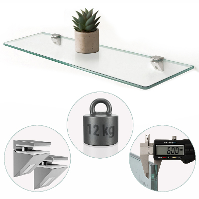 Vonios lentynėlė iš stiklo skaidri