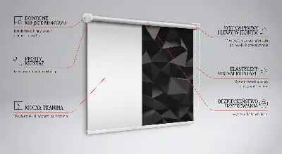 Vidiniai roletai Juodasis origami
