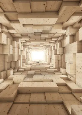 Vidiniai langų roletai 3D medinė skylė