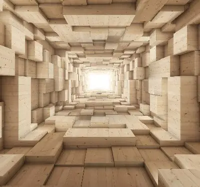 Vidiniai langų roletai 3D medinė skylė