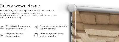 Vidiniai langų roletai 3D medinė skylė
