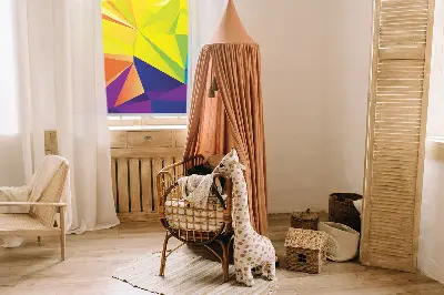 Vidiniai roletai langams Spalvingas origami raštas
