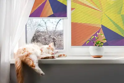 Vidiniai roletai langams Spalvingas origami raštas