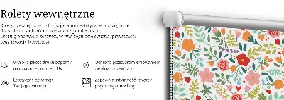 Vidiniai langų roletai Dažytos gėlės