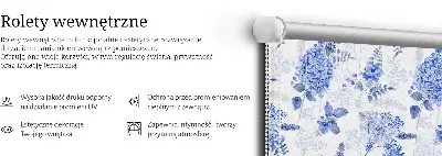 Vidiniai roletai langams Mėlynos gėlės