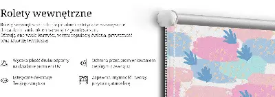 Medžiaginiai roletai Pėdsakai spalvotame fone