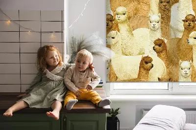 Vidiniai roletai langams Alpakų banda