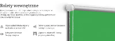 Roletai langams Žalia