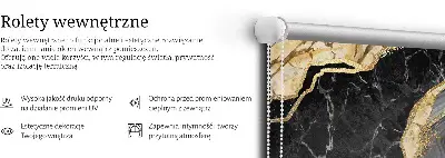 Roletai langams Juodas marmuras