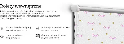 Vidiniai roletai Nupiešti antakiai ir taškeliai