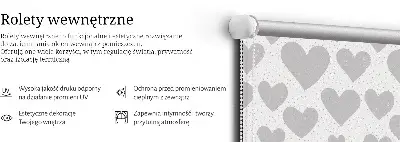 Vidiniai langų roletai Pilkos širdys