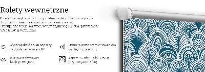 Vidiniai langų roletai Mėlynas raštas