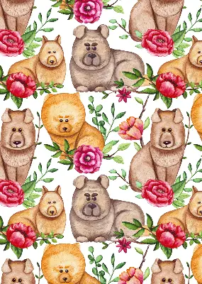 Vidiniai roletai Šunys tarp gėlių
