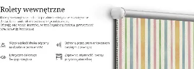 Vidiniai roletai Spalvingos vertikalios juostelės